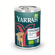 Bio Bröckchen mit Huhn und Rind 405g Hund Nassfutter Yarrah