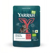 56er-SET Bio Filet mit Rind in Sauce 85g Katze Nassfutter Yarrah